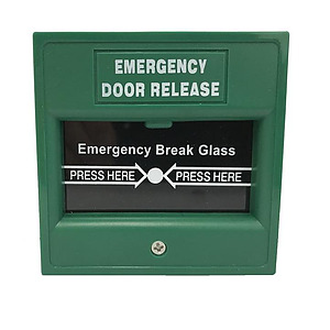 Break Glass Emergency Door Release - Green