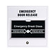 Break Glass Emergency Door Release - White