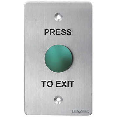 Exit Button Stainless Steel - Press to Exit Mushroom